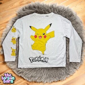 !!SALE!! Zara Pokémon Pikachu Unisex Youth Kids Graphic Long Sleeve T-Shirt (10)